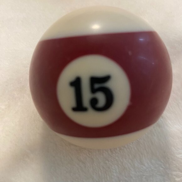 Vintage ~ #15 Replacement Billiard / Pool Ball ~ 2 1/4" Diameter ~ Burgundy - Picture 1 of 5
